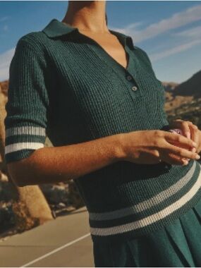 Alp N Rock Ciri Knit Polo in Pacific Teal